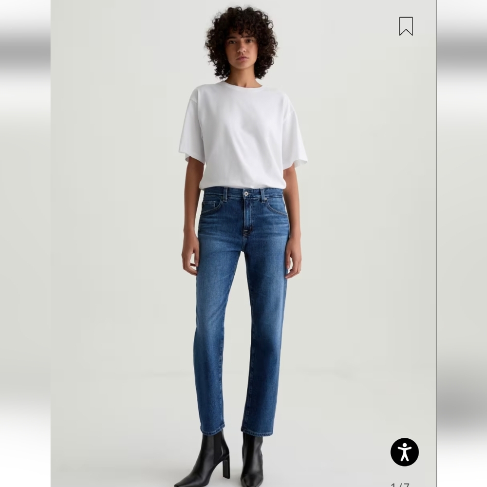 AG-ED Ex-Boyfriend Women's Mid-Rise Slouchy Slim Fit Denim Jeans Size 32R